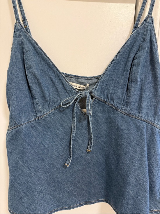 Abercrombie & Fitch Tops - Abercrombie & Fitch Blue Denim Tie-Front Cami Top